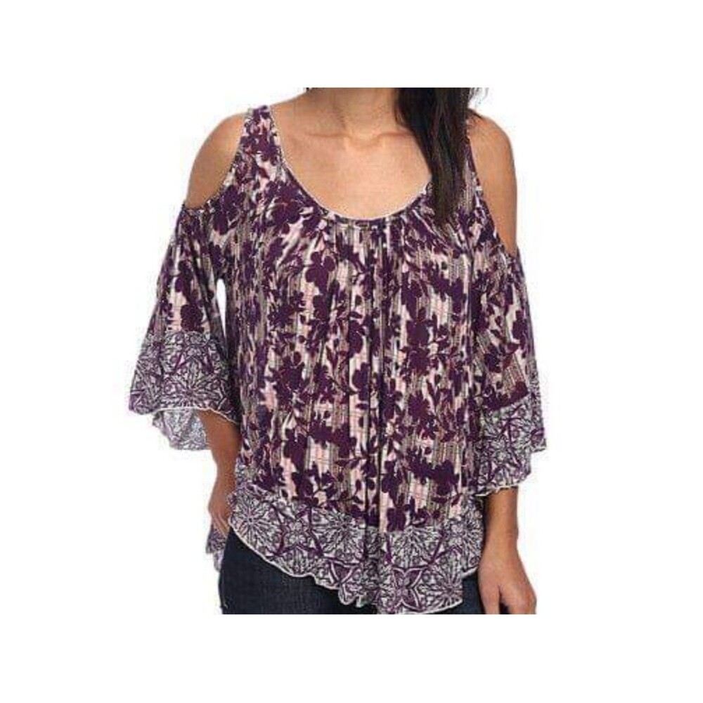 Free People Chloe Oversized Cold Shoulder Tunic Blouse Top Size Small NWT